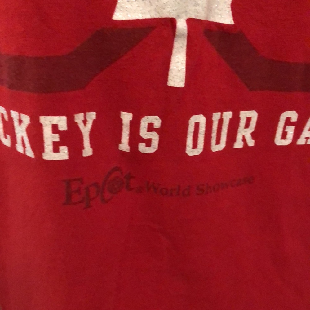 Disney Parks Graphic Tee Hockey Is Our Game Epcot Size Large - Picture 2 of 4